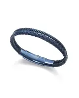 Viceroy Pánský modrý kožený náramek Heat 15084P09013