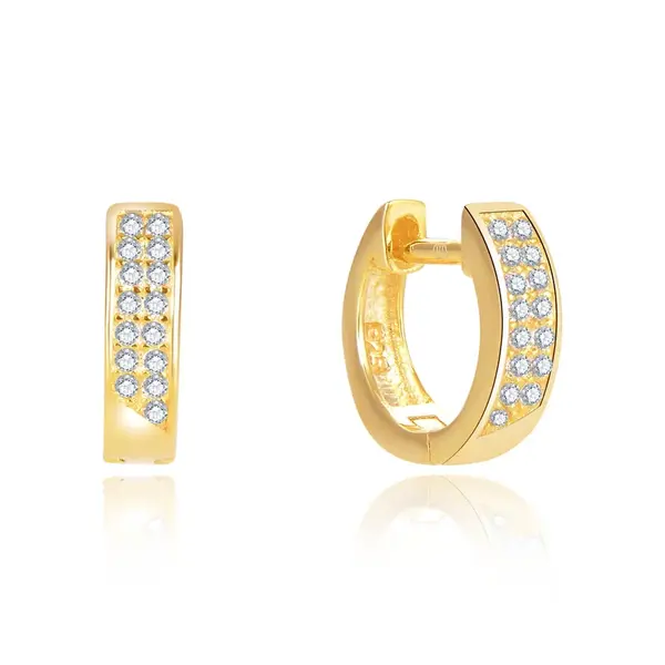 Beneto Nadčasové pozlacené náušnice AGUC2609-GOLD