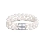 JwL Luxury Pearls Dvojitý/dvouřadý náramek z pravých bílých perel JL0598