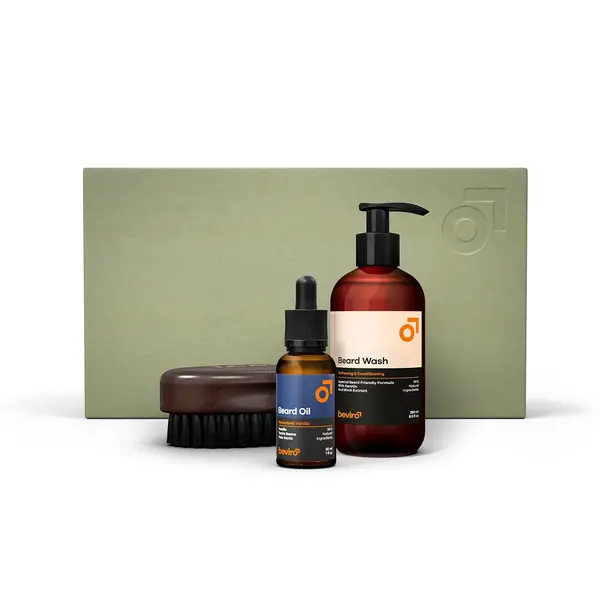 beviro Dárková sada Honkatonk Vanilla Complete Beard Set