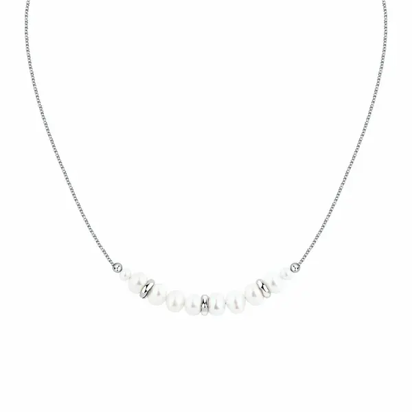 Morellato Úchvatný stříbrný náhrdelník s říčními perlami Perla SXU42