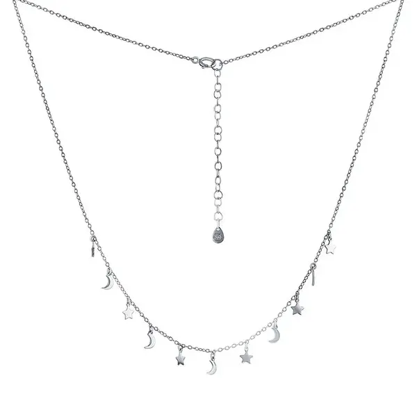 Silvego Stříbrný náhrdelník s ozdobami Midnight Sky MSS031N