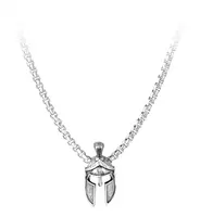 Troli Designový pánský náhrdelník s rytířskou přilbou