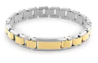 Calvin Klein Ocelový bicolor náramek pro muže Link 35000287