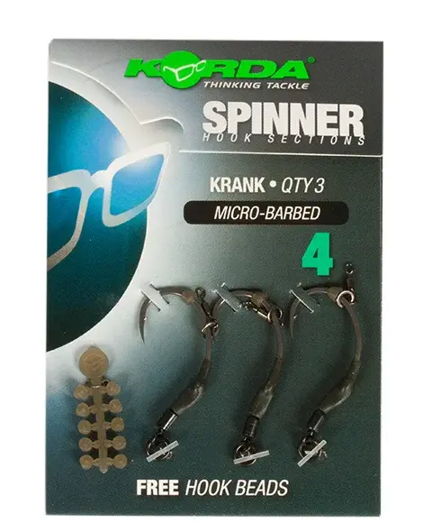 Korda háčky spinner hook sections krank-velikost 4