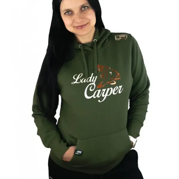 R-spekt mikina s kapucí lady carper khaki - xl