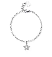 S'Agapõ Slušivý ocelový náramek s hvězdičkou Happy SHAR28