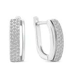 Brilio Silver Elegantní stříbrné náušnice se zirkony EA530W