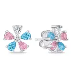 Brilio Silver Nádherné stříbrné náušnice Květiny EA721W