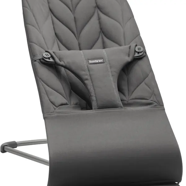 BABYBJÖRN Lehátko Bliss Anthracite Petal Woven, tmavě šedá konstrukce