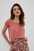 Hladká viskózová blúzka