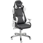 Livetastic HERNÍ ŽIDLE, vzhled kůže, černá, bílá