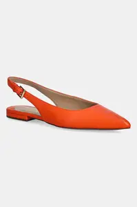 Kožené baleríny Lauren Ralph Lauren Londyn Slbck