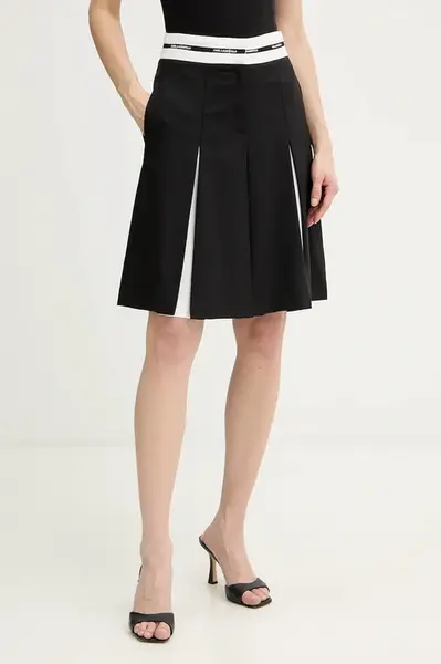 Sukně s příměsí vlny Karl Lagerfeld