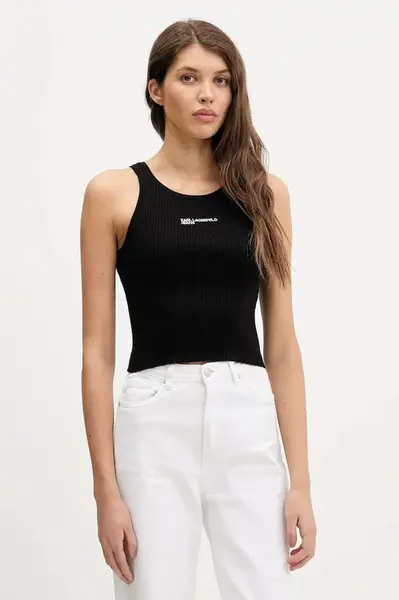 Karl Lagerfeld Jeans crop top dámský s bavlnou