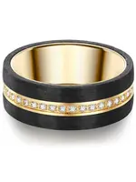 Trilani Prsteň  zlatá žltá / čierna / priehľadná