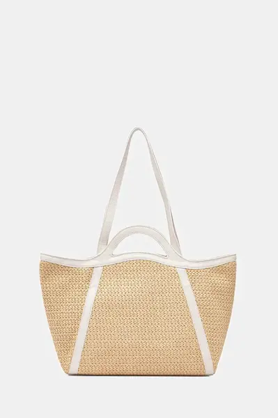 Kabelka Coccinelle COCCINELLEAMALIA CROCH.ST béžová barva, S9S 11 01 01