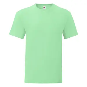 Men's Mint T-shirt Combed Cotton Iconic Sleeve Fruit of the Loom