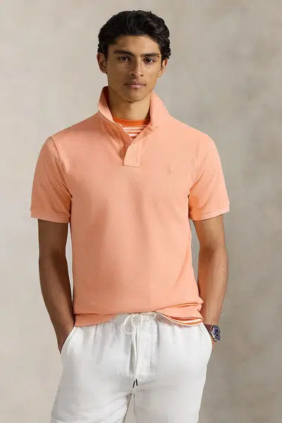Bavlněné polo tričko Polo Ralph Lauren žlutá barva, 710969626