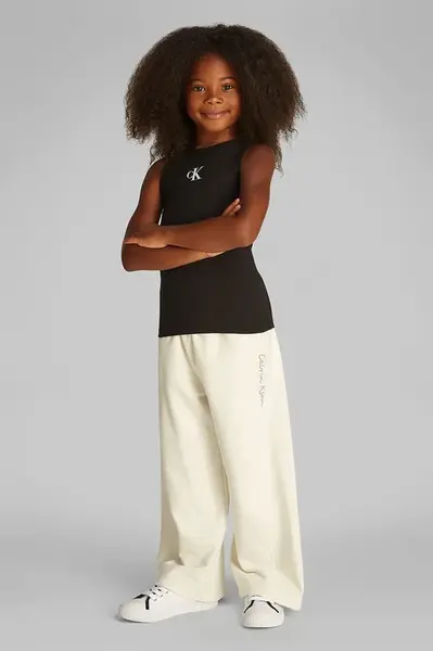 Dětský top Calvin Klein Jeans černá barva, IG0IG02435