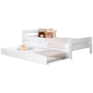 MID.YOU VÝSUVNÁ POSTEL, 90/200 cm, bílá