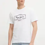 Bavlněné tričko Pepe Jeans DAXTON TEE bílá barva, s potiskem, PM509786
