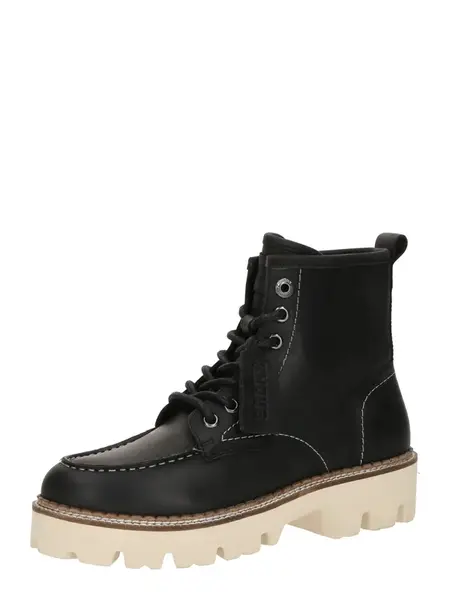 BRONX Šnurovacie členkové čižmy  čierna