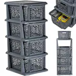 Regál bamboo 4 1764 antracit