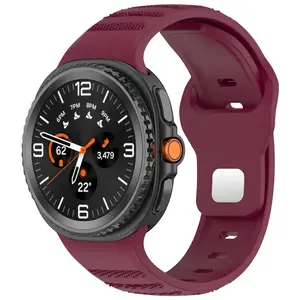 BStrap Silicone Dotline remienok na Samsung Galaxy Watch 8, wine red