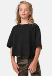 Short Girls' T-Shirt Kimono Black