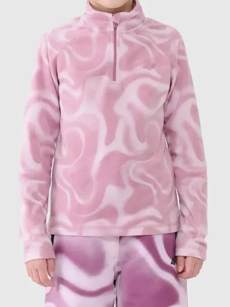 Girls' fleece sweatshirt 4F