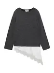 Pull&Bear Sveter  tmavosivá / šedobiela