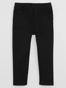 Čierne chlapčenský slim fit džínsy Gap