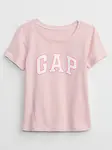 Svetloružové dievčenské tričko s logom GAP