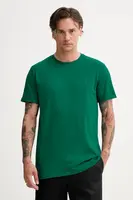 Bavlněné tričko Les Deux Norregaard pánské, zelená barva, 1000201