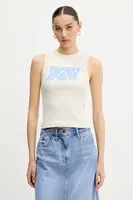 Top Tommy Jeans béžová barva, DW0DW21339