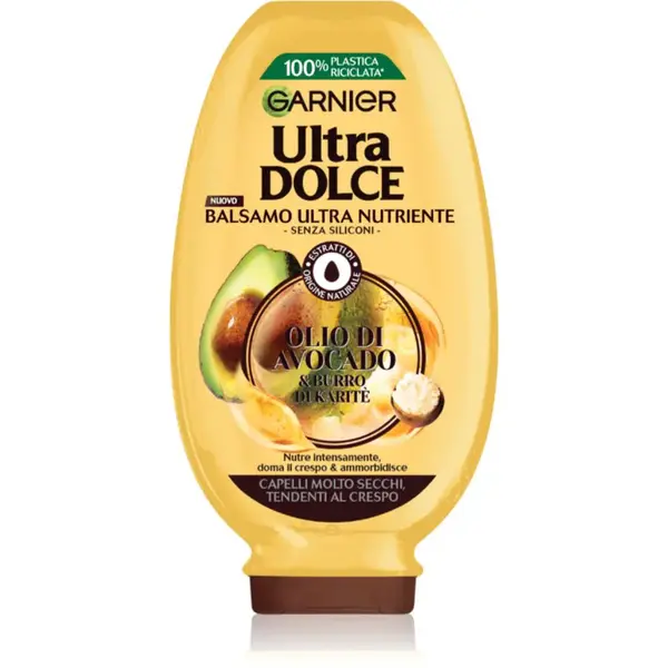 Garnier Ultra Doux Avocado Oil and Shea Butter kondicionér pro vlnité a kudrnaté vlasy 200 ml
