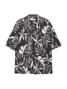 Pull&Bear Košeľa  čierna / biela