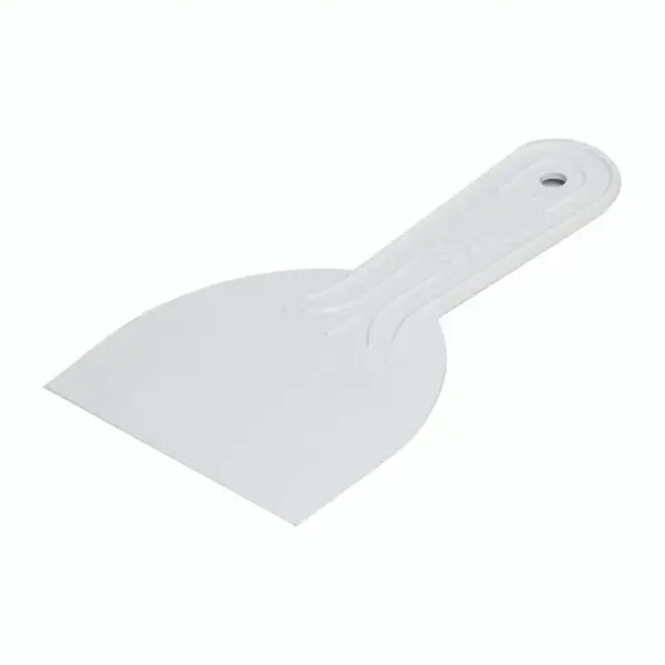 Špachtle hladká plastová, 100 mm, bílá