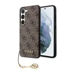 Zadní kryt Guess 4G Charm pro Samsung Galaxy A57, hnědá