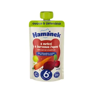 HAMÁNEK Jablko s mrkví a červenou řepou 6m+ 100 g