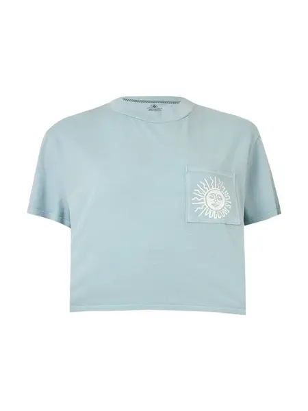 Volcom Tričko 'Pocket Dial'  modrá / biela