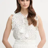 Halenka Pepe Jeans DEB dámská, béžová barva, vzorovaná, PL304995