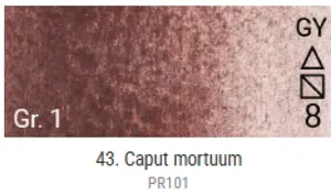Akvarelové barvy Grand Godet – 43 Caput Mortuum