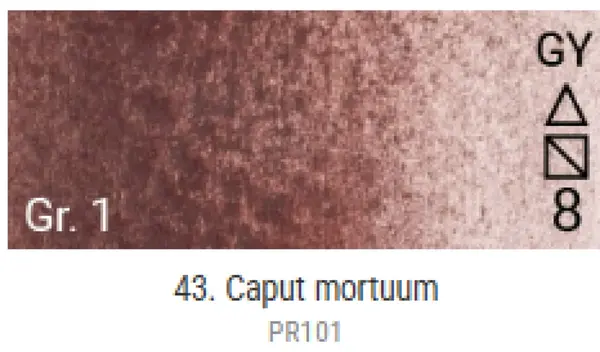 Akvarelové barvy Grand Godet – 43 Caput Mortuum