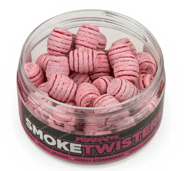 Mikbaits smoke twisters barrel 100 ml 12 mm - chilli jahoda