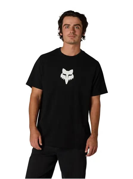 Fox pánské tričko Head 195 Original SS Black | Černá | Velikost M | 100% bavlna