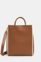 Kabelka Nanushka COMPASSTOTE hnědá barva, NU24CRBG00276