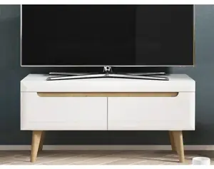 Televizní skříňka Nordi, 107 cm, dub riviera/bílá lesk