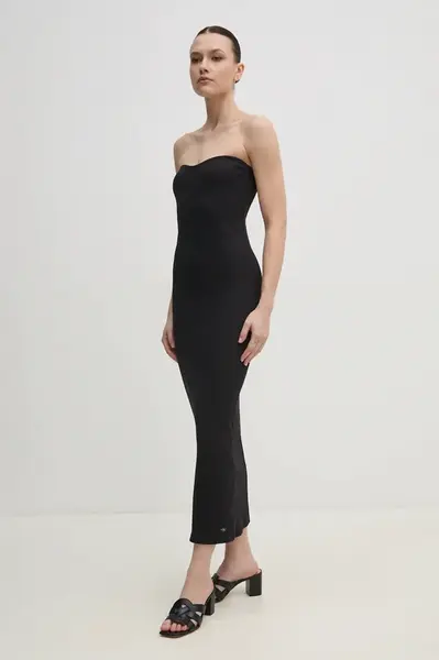 Šaty Calvin Klein Jeans černá barva, midi, J20J225263